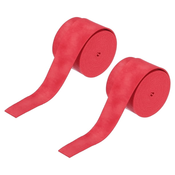 Cinta para baquetas de 2 piezas, empuñaduras para baquetas, envoltura antideslizante de 1" de ancho y 43" para percusión, color rojo
