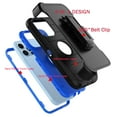 thumbnail image 3 of for iPhone 14 Pro Case, Heavy Duty Rugged Defender Case with [Belt Clip Holster] [Kickstand][Built-in Screen Protector], Shockproof Full Body Protection Kickstand Cover, Blue, 3 of 8