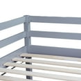 thumbnail image 3 of Noble House Myra Twin Low Loft Bed, Rubber Wood Frame with Slide, Ladder, Safety Guardrails and Play Space, Grey, 3 of 12