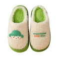 thumbnail image 3 of Vedolay Fuzzy Slippers Women Cute Slippers for Women Comfort Slippers Plush House Shoes Green,38, 3 of 4
