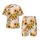 thumbnail image 1 of Fotbe Sunflower 5 Pijama Estampada de 2 Piezas para Niños – Ropa de Dormir de Manga Corta Cómoda para Niños y Niñas, Camiseta y Shorts de Algodón-X-Large, 1 of 6