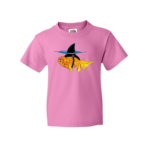 Inktastic Funny Goldfish with Shark Fin Youth T-Shirt