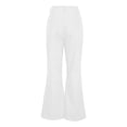 thumbnail image 3 of Yunliwuli Men's Retro Flare Pants, Solid Color Mid-Rise Trousers Casual Classic 70s Bell Bottom, 3 of 5