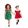 thumbnail image 4 of Toddler Girl Elf Velour Cosplay Dress, Sizes 12M-5T, 4 of 13