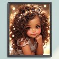 thumbnail image 3 of Kit de punto de niña de pelo rizado cruzado con hilo de algodón ecológico bordado completo de 11CT, 3 of 9