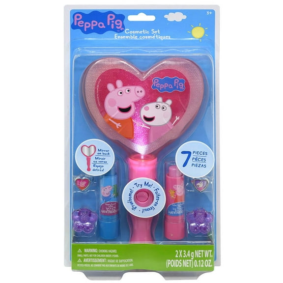  Peppa Pig Light Up Mirror with Lip Balm & Hair Clips in Box