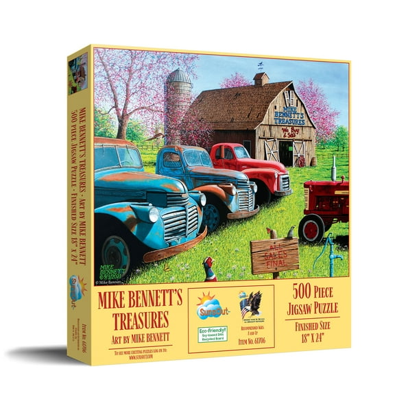 SUNSOUT INC - Mike Bennett's Treasures - 500 pc Jigsaw Puzzle by Artist: Mike Bennett - Finished Size 18" x 24" - MPN# 61706