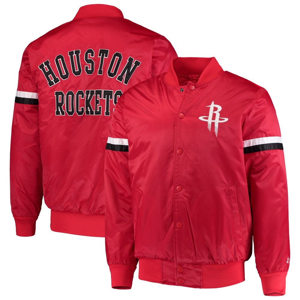 Houston Rockets Starter The Champ Varsity Satin Jacket Red Walmart
