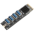thumbnail image 1 of M.2 A PCIe 4 Puertos USB, Anti Interferencia M.2 A PCIe Estable transmisión ESTABLE ALTA EFÍCICIA M.2 A TARJETA DE EXPANSIÓN PCIE PAR PC PAR PARA COMPUTADORA PARA PLACA BASE, 1 of 7