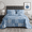 Blue, variant on Shubozy Reversible Cotton Blend Bedding Quilt Set with Embroidered Shams – Elegant Blue/White Bedspread & Coverlet Set, (California King)