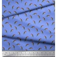 thumbnail image 2 of Soimoi Tissu en Rayonne Bleu Imprimé Pic d'Oiseaux Tissu au Mètre 58 Pouces de Large, 2 of 3