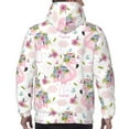 thumbnail image 7 of Wukai Flamingo And Flowers Print Men Hoodies Fleece Sweatshirts Long Sleeve Sweaters Pullover Fall Outfits Winter Clothes-4X-Large, 7 of 7