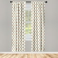 thumbnail image 3 of Ambesonne Cartoon Curtains, Pastel Colored Ladybugs, Pair of 28"x95", Multicolor, 3 of 5