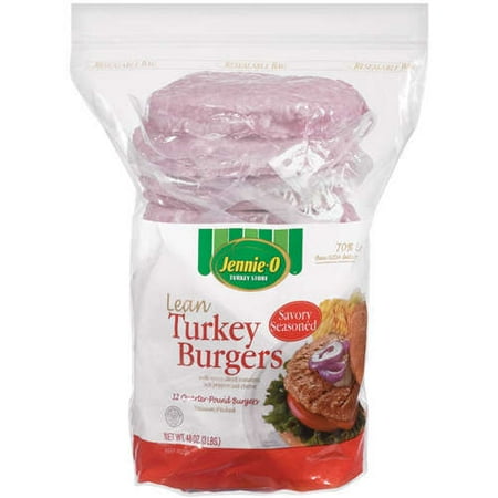 Jennie-O Turkey Store: Savory Seasoned Lean 12 Ct Turkey Burgers, 48 Oz