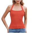 thumbnail image 2 of lmcalzta Womens Square Neck Tank Tops Knit Ribbed Seamless Workout Tops Summer Slim Fitting Sleeveless Shirts, 2 of 8