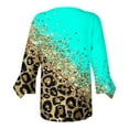 thumbnail image 5 of Dyegold Blouses For Women Dressy Casual 3/4 Flare Sleeve Lace Trim V Neck Floral Print Vintage Tunic Tops Loose Fit Shirts, 5 of 5