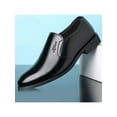 thumbnail image 6 of Lightweight Leather Loafers for Men SlipOn Design with Round Toe for Casual or Formal Wear Black#1 5.5, 6 of 9