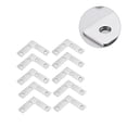 thumbnail image 2 of Speravity Soporte para esquina de silla y mesa, placa plana en forma de L, acero inoxidable, soporte para mueble, Hardware de refuerzo, 50x50mm, Herramientas y ferretería, 2 of 6