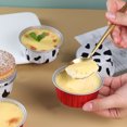 thumbnail image 4 of 40pcs Disposable Aluminum Foil Muffin Liners Dessert Cups Lidded Pudding Cups, 4 of 8