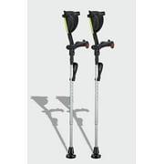 Ergobaum® Prime7TH Generation by Ergoactives. 1 Pair (2 Units) of Ergonomic Forearm Crutches - Adult 5' - 6'6'' Adjustable (Gray)