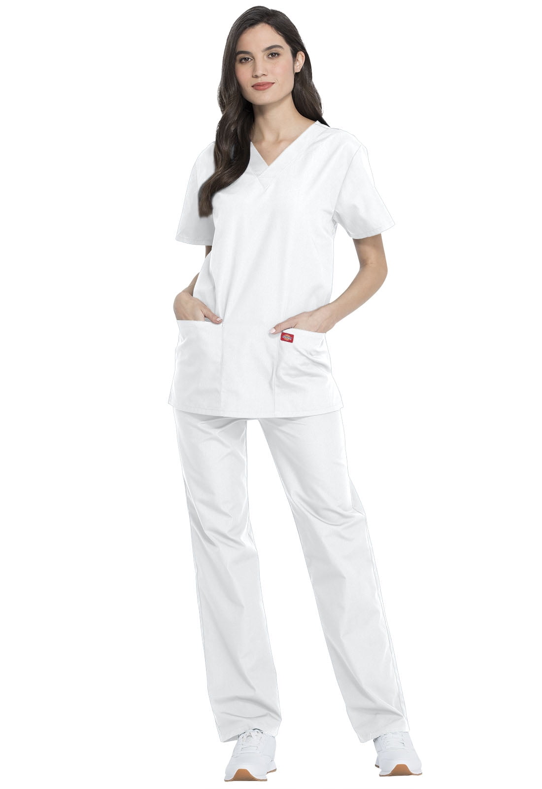 Dickies Men & Women Top and Pant Medical Scrubs Set Plus Size DKP520C, 5XL,  White - Walmart.com