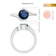 thumbnail image 5 of ANGARA Natural Semi Bezel-Set Solitaire 1.7 ct Blue Sapphire Bypass Ring in 14K White Gold for Women (Size-7.5mm) | September Birthstone, Anniversary, Jewelry Gift for Women | Natural Sapphire Ring, 5 of 10