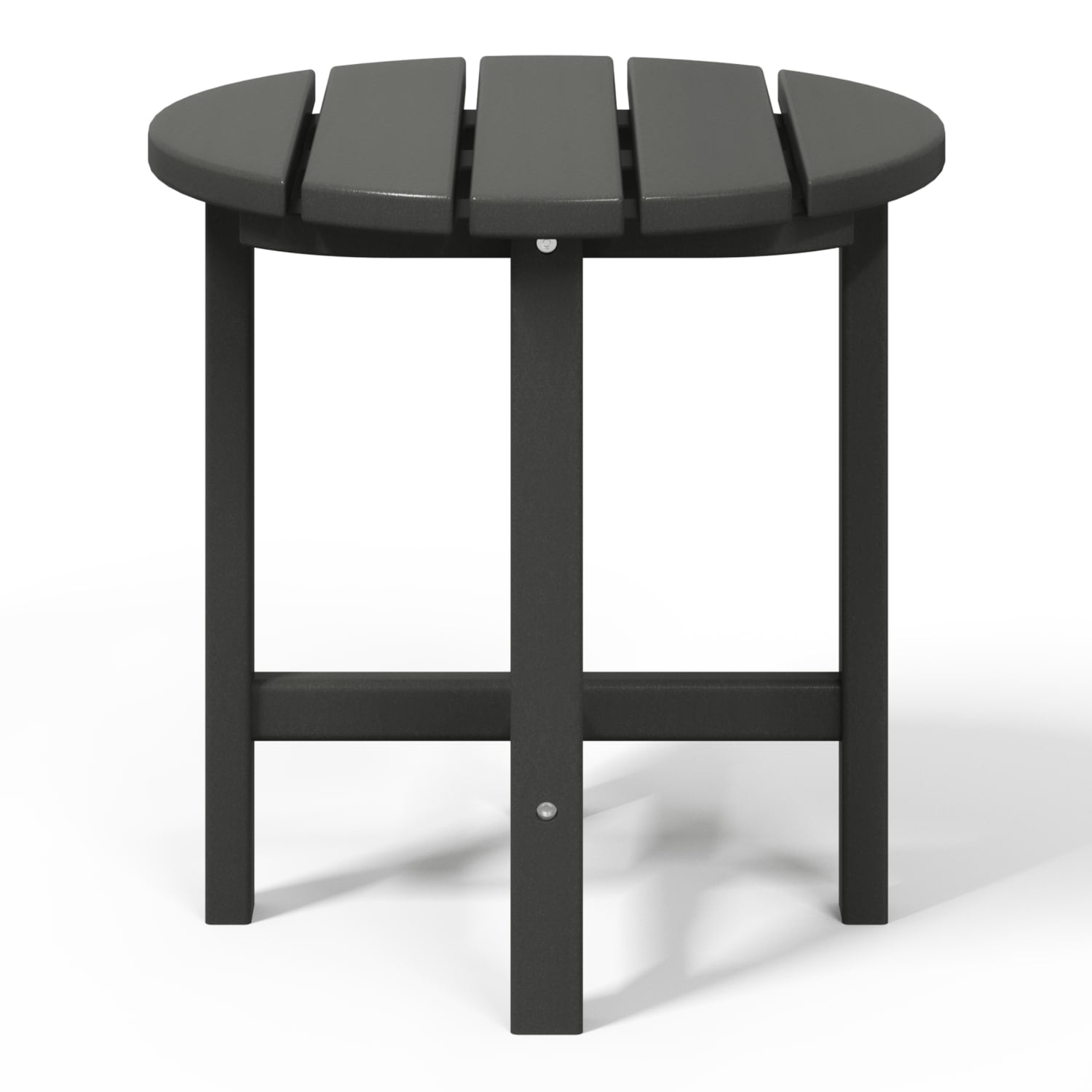 WestinTrends Malibu Outdoor Side Table – All-Weather Poly Lumber Adirondack Round Patio End Table, Gray
