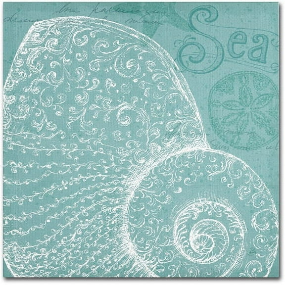 Trademark Fine Art "Aqua Treasure IV" Canvas Art by Daphne Brissonnet