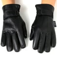 thumbnail image 2 of Alpine Swiss Mens Gloves Dressy Genuine Leather Warm Thermal Lined Wrist Strap, 2 of 7