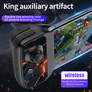 Wireless One-hand Gamepad Controller for PUBG Game Assistant Joystick Trigger Button for Mobile Phone-White