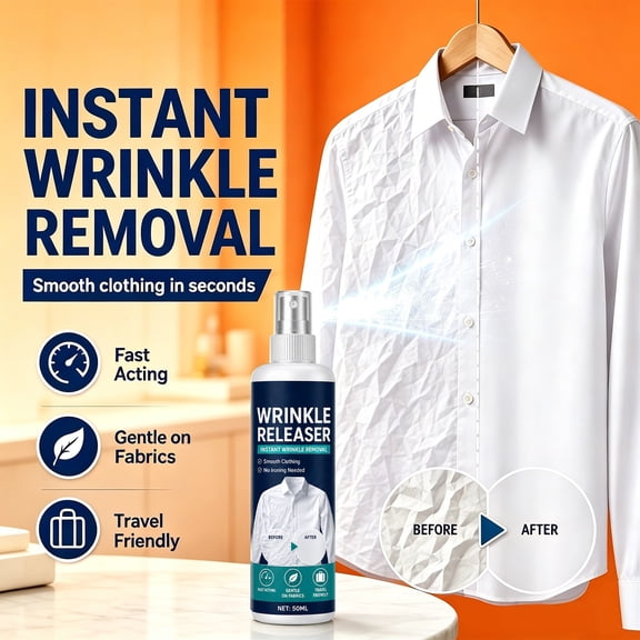 Clearance Under $4 Instant Wrinkle Releaser Spray Travel Size for Clothes and Linens