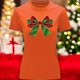 thumbnail image 3 of Playera Blusa Con Estampado De Moño Navideño Ropa Para Mujer Color Anaranjado Talla Chica Marca Emil SaEs, 3 of 4