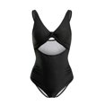 thumbnail image 6 of Duqingm Maternity One-Piece Swimsuits Seamless Maternity One Piece Swimsuit One Size Fits Bathing Suit Ribbed U-Shaped Back Pregnancy Swimwear Black,M, 6 of 7