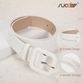 thumbnail image 6 of SUOSDEY Belts for Women,Ladies Belt for Jeans Pants Dresses,Candy Color Fashion Square Buckle Belt, 6 of 7