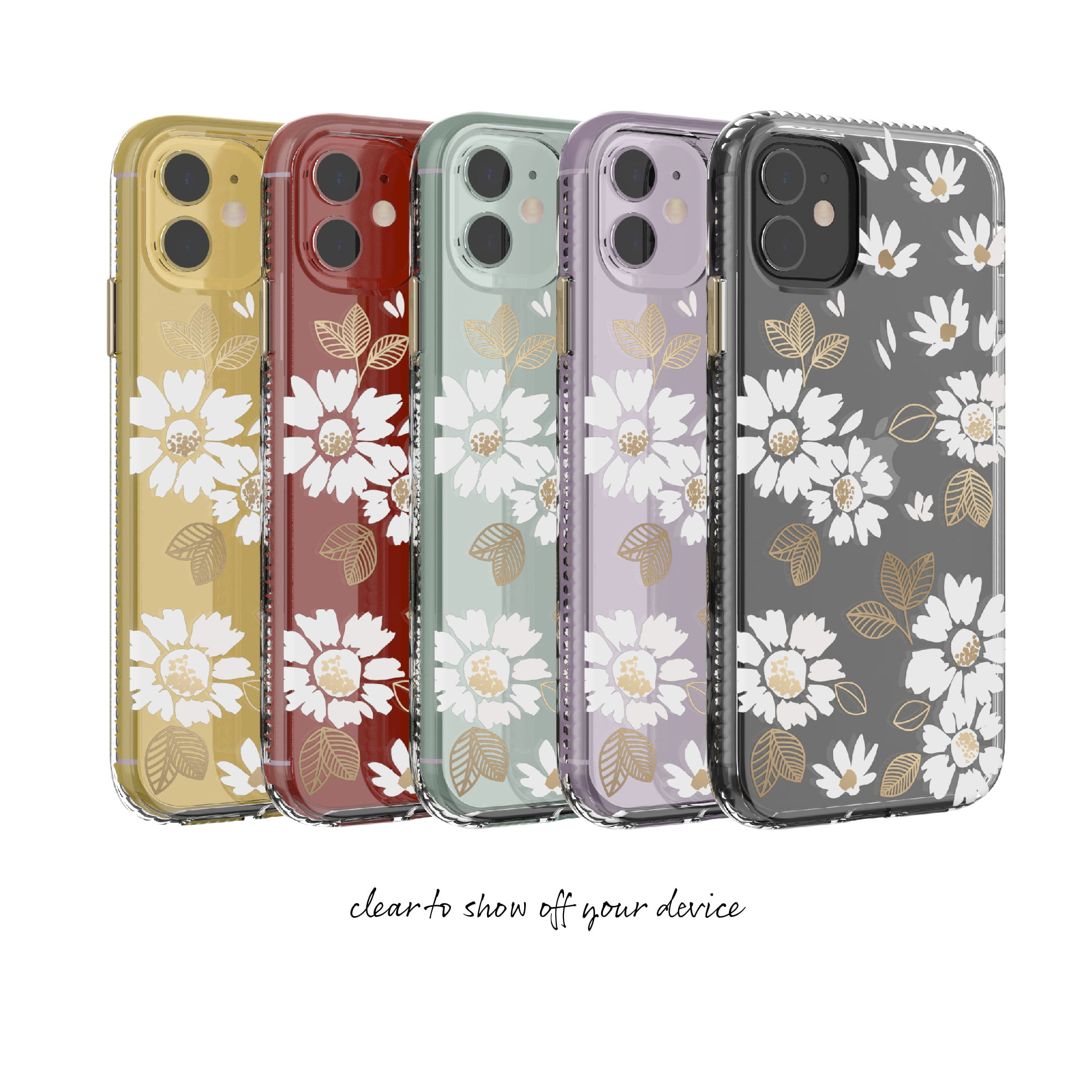 Clear White Floral Phone Case For Iphone 11 Iphone Xr Walmart Com Walmart Com