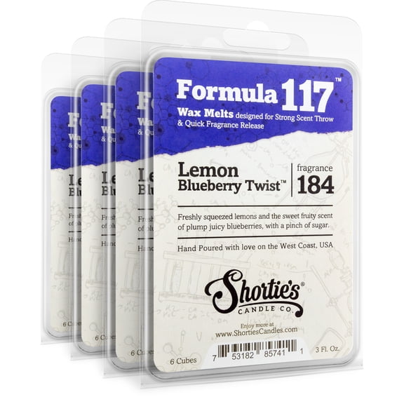 Lemon Blueberry Twist Wax Melts Bulk Pack - Highly Scented   Natural Oils - Shortie's Candle Company