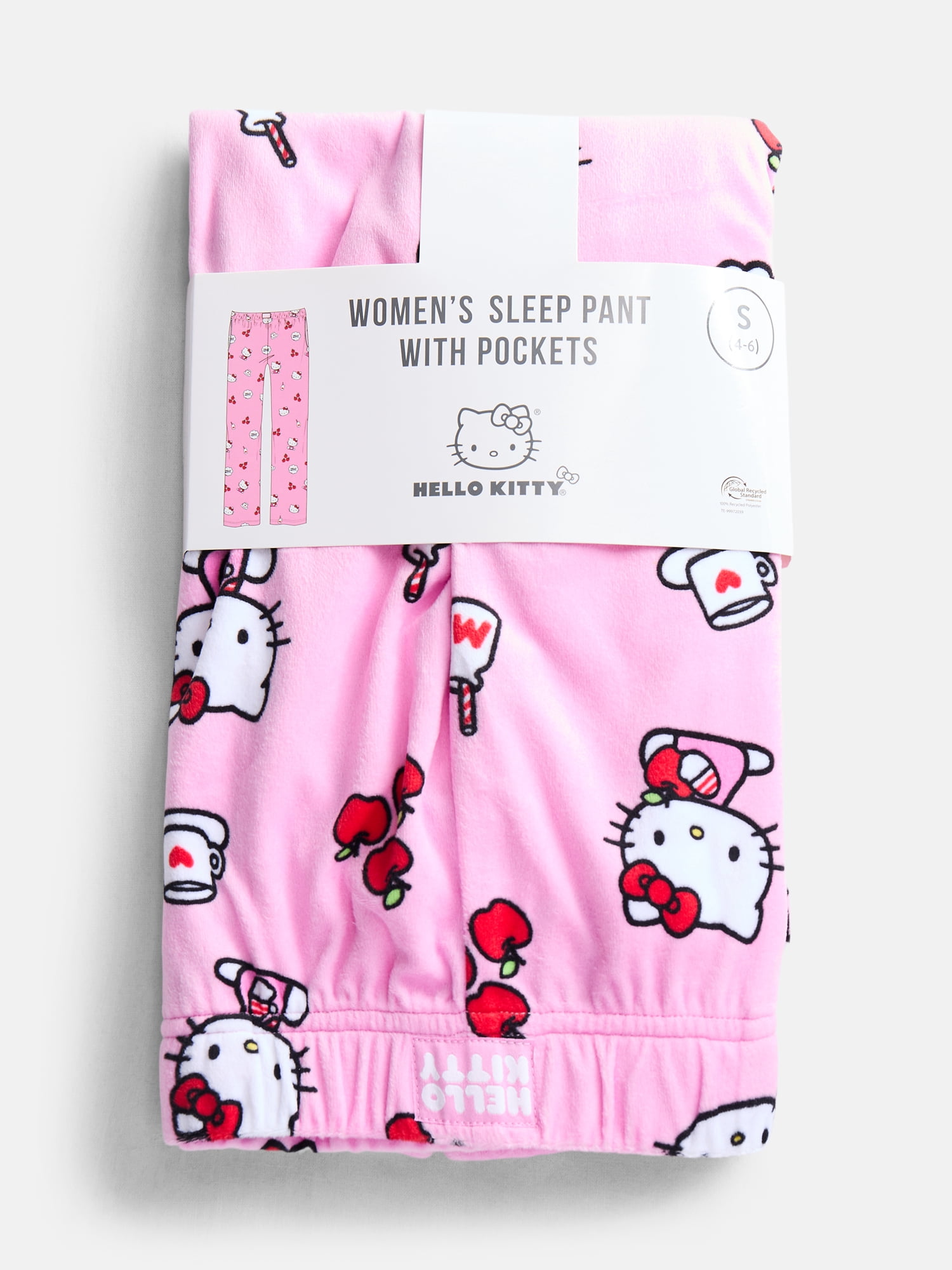 Hello Kitty Women's Velour Sleep Pants, Sizes XS-3X