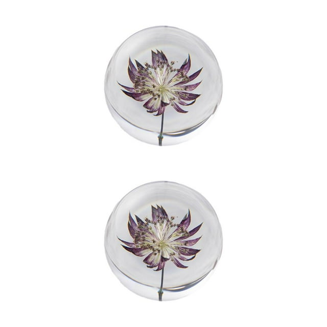 Maytalsory Exquisite Flower Crystal Ball Unlocking Inner Creativity Unique Astrantia 8cm 2Set