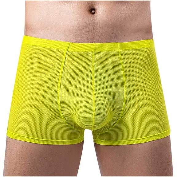Mens Underwear Men's Boxer Three Points Shorts Mesh Sexy Breathable Panties