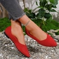 thumbnail image 7 of Xfvqtps Womens Pointed Toe Flats Comfortable Work Shoes for Women Breathable Suede Like Casual Shoes with Padded Insole Lightweight Office Shoes Red, 7 of 7