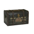 thumbnail image 1 of Household Essentials 9243-1 Large Vintage Decorative Home Storage Trunk - Luggage Style , Brown, 1 of 2