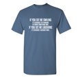thumbnail image 1 of See Me Smiling Sarcastic Humor Graphic Novelty Super Soft Ring Spun Funny T Shirt, 1 of 3