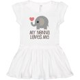 thumbnail image 3 of Inktastic My Nonna Loves Me Baby Boy Girl Elephant Girls Baby Dress, 3 of 5