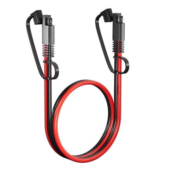 QIANJIA 12AWG Heavy Duty SAE to SAE Extension Cable, 3.3FT DC Power Cord for Solar Panels, Cars, RVs, Trucks, Boats & Automotive Devices