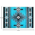 thumbnail image 5 of Emma + Oliver Fe 5x7 Turquoise Olefin Accent Rug with Complementary Southwestern Pattern in Beige, Black and Brown and Jute Backing, 5 of 7