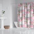 thumbnail image 2 of Pioneer Flower Floral Print Pattern Shower Curtain 84"x72", Bathroom Decorative Shower Curtain Set with 12 Hooks, Waterproof Washable, 2 of 6