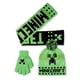 thumbnail image 1 of Set de accesorios para niños con gorro, guantes y bufanda de Minecraft, color verde, 1 of 6
