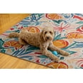 thumbnail image 4 of Linon Outdoor Washable Area Rug Collection, Ivory and Orange, 5' x 7', 4 of 8