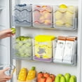 thumbnail image 5 of Clearance Under 10$! Fridge Side Door Storage Container Clear Plastic Fridge Side Door Storage Box Space Saving Refrigerator Door Organizer Box For Small Items Vegetables, 5 of 9