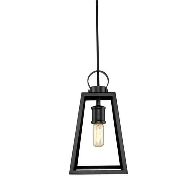 Golden Lighting 3239-M BLK-BLK Medium Pendant, Black